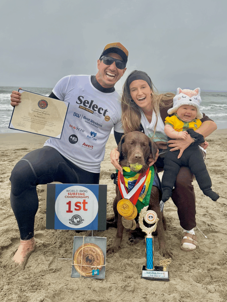 Crédito da foto: Família Surf Dog: Ivan, Cacau, Camila e Moana