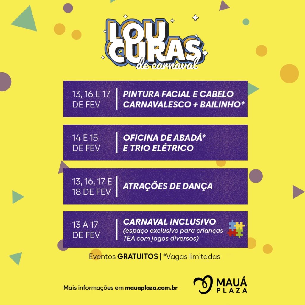 Loucuras de Carnaval - Mauá Plaza Shopping - Créditos da foto: Divulgação
